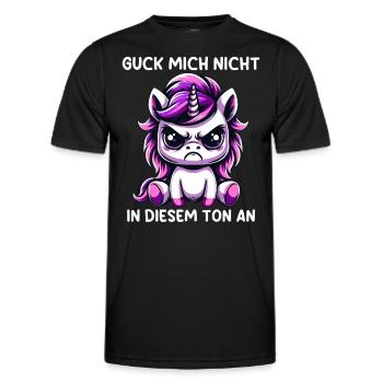 Ne me regarde pas sur ce ton - T-shirt sport Homme - noir - Devant - AI Model Male 178 dark (178cm)