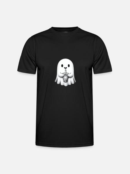 Cute Ghost Bubble Tea - Men's Functional T-Shirt - black