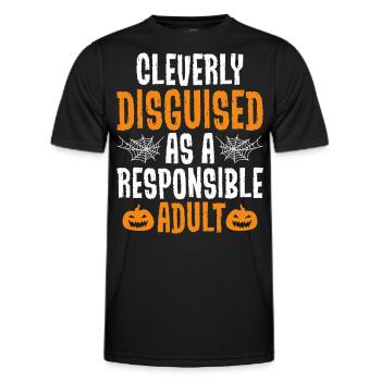 Cleverly Disguised as Responsible Adult - Men's Functional T-Shirt - black - Front - AI Model Male 178 dark (178cm)