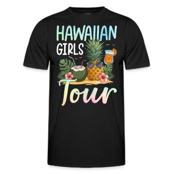 Hawaiian Girls Tour - Men's Functional T-Shirt - black - Front - AI Model Male 178 dark (178cm)