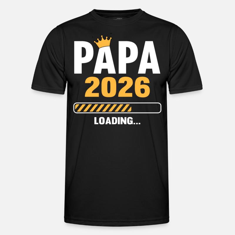 Papa 2026 Loading - Männer Funktions-T-Shirt - Schwarz
