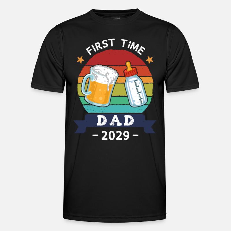 First Time Dad 2029 - Men's Functional T-Shirt - black