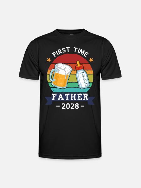 First Time Father 2028 - Men's Functional T-Shirt - black