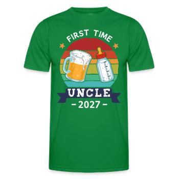 Première fois oncle 2027 - T-shirt sport Homme - vert - Devant - AI Model Male 178 dark (178cm)