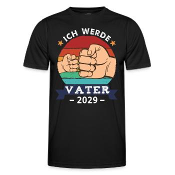Je vais être père 2029 Futur père - T-shirt sport Homme - noir - Devant - AI Model Male 178 dark (178cm)