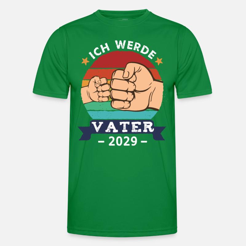 Ich werde Vater 2029 Schwangerschaft Werdender Männer Funktions-T-Shirt