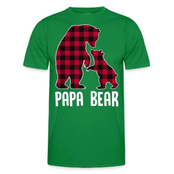 Papa Bear - Männer Funktions-T-Shirt - Kelly Green - Vorne - AI Model Male 178 dark (178cm)