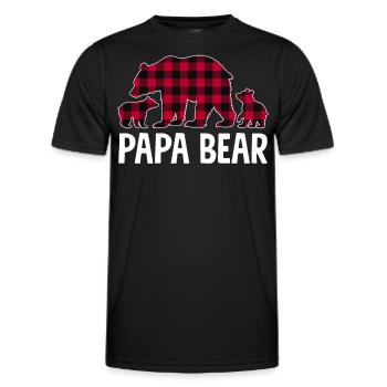 Papa Ours - T-shirt sport Homme - noir - Devant - AI Model Male 178 dark (178cm)