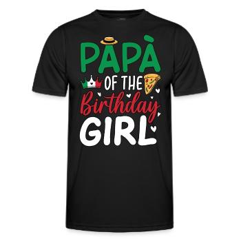 Papà De La Fille D’anniversaire - T-shirt sport Homme - noir - Devant - AI Model Male 178 dark (178cm)