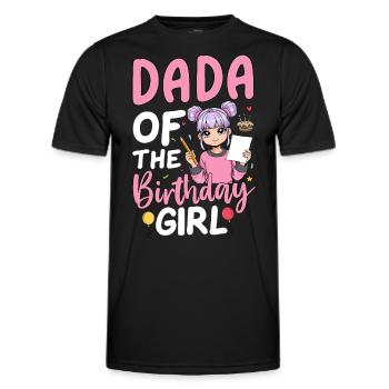 Dada De La Fille D’anniversaire - T-shirt sport Homme - noir - Devant - AI Model Male 178 dark (178cm)