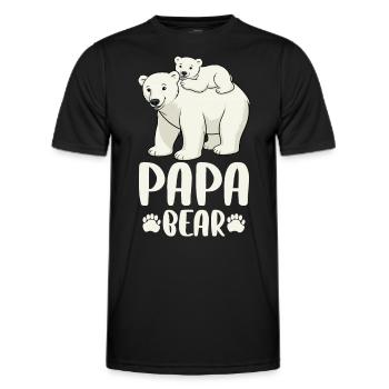 Papa Bear - Men's Functional T-Shirt - black - Front - AI Model Male 178 dark (178cm)