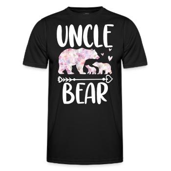 Uncle Bear - Men's Functional T-Shirt - black - Front - AI Model Male 178 dark (178cm)
