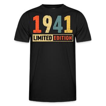 Limited Edition 1941 - Men's Functional T-Shirt - black - Front - AI Model Male 178 dark (178cm)