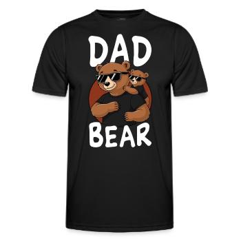 Dad Bear - Men's Functional T-Shirt - black - Front - AI Model Male 178 dark (178cm)