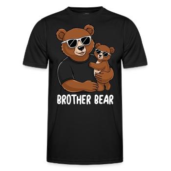 Frère Ours - T-shirt sport Homme - noir - Devant - AI Model Male 178 dark (178cm)