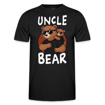 Uncle Bear - Men's Functional T-Shirt - black - Front - AI Model Male 178 dark (178cm)