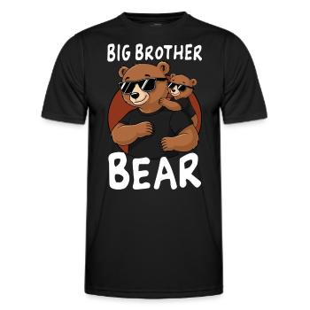 Grand frère ours - T-shirt sport Homme - noir - Devant - AI Model Male 178 dark (178cm)