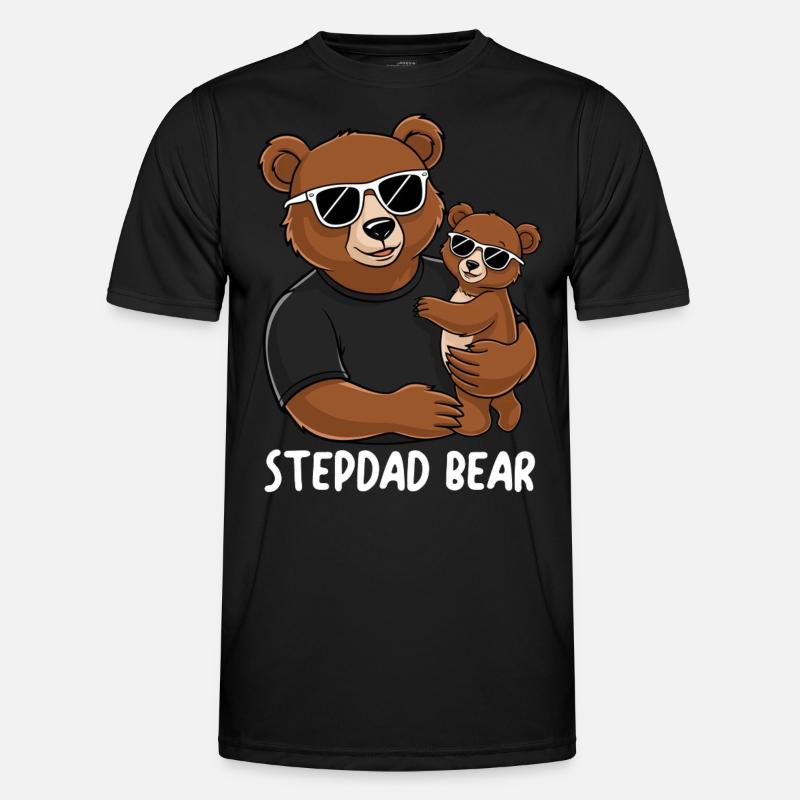 Stepdad Bear - Men's Functional T-Shirt - black