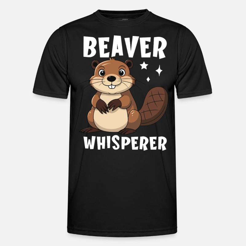 Beaver Whisperer - Men's Functional T-Shirt - black