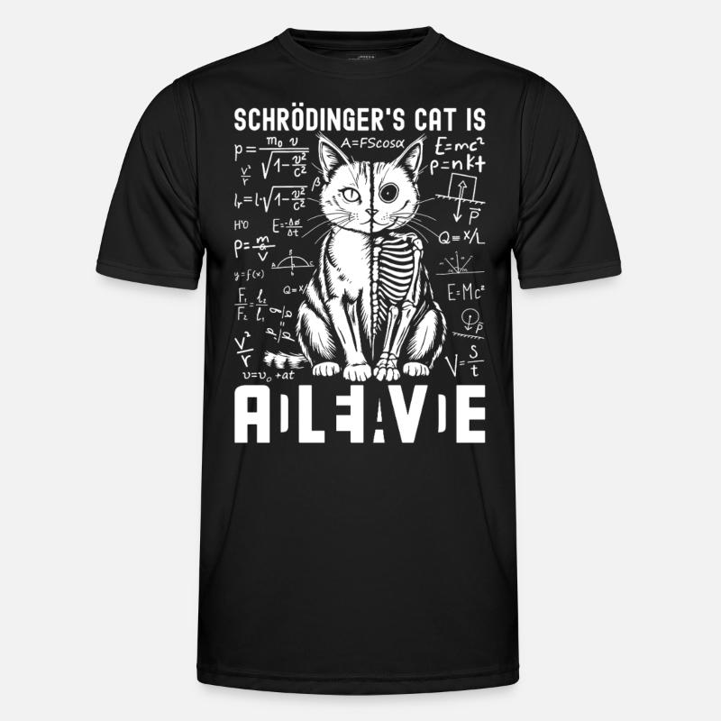Schrödinger's Cat Dead and Alive - Men's Functional T-Shirt - black