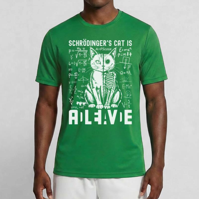 Le chat de Schrödinger mort et vif T-shirt sport Homme