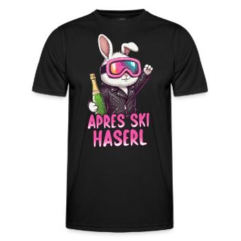 Afterski-kanin - Funktions-T-shirt herr - svart - Fram - AI Model Male 178 dark (178cm)