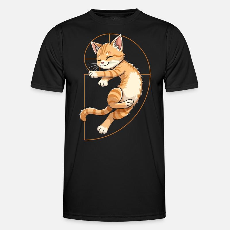 Fibonacci Cat - Men's Functional T-Shirt - black