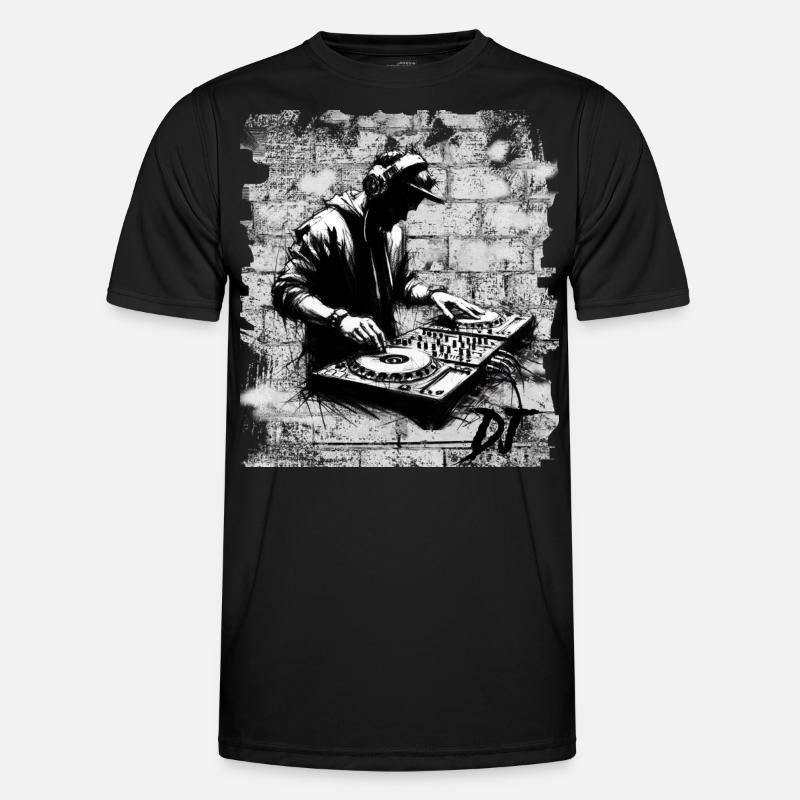 DJ - Männer Funktions-T-Shirt - Schwarz
