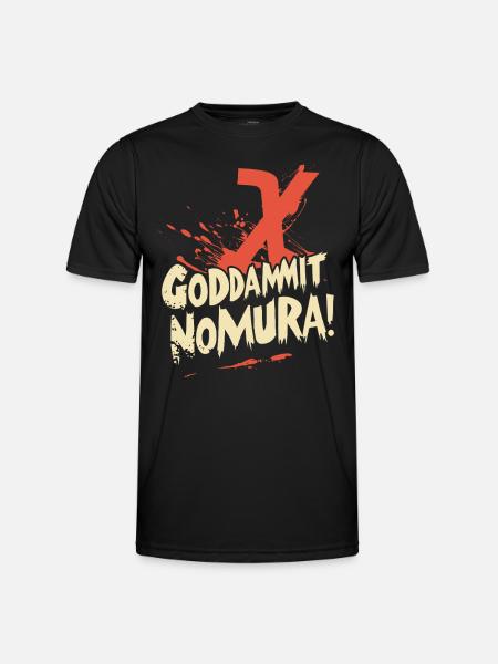 Goddammit Nomura – X Design - Men's Functional T-Shirt - black
