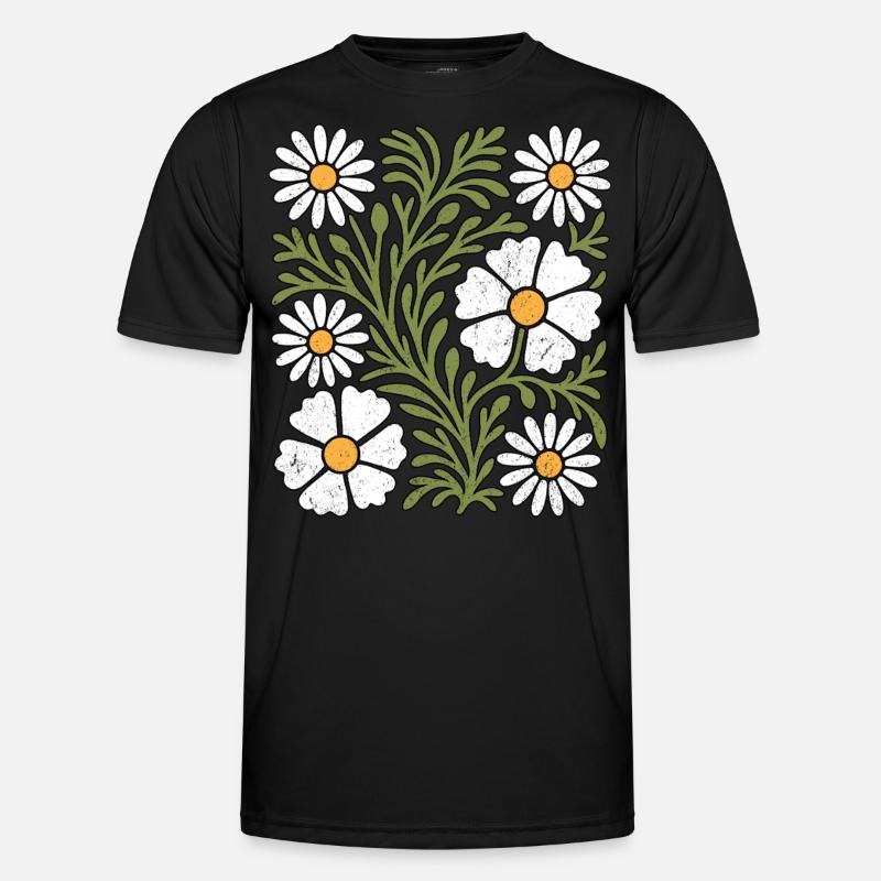 Boho Gänseblümchen Männer Funktions-T-Shirt