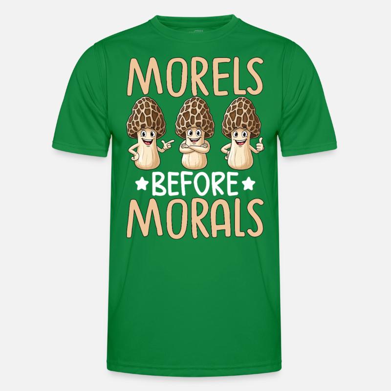 Morels Before Morals Männer Funktions-T-Shirt