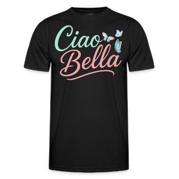 Ciao Bella - Männer Funktions-T-Shirt - Schwarz - Vorne - AI Model Male 178 dark (178cm)