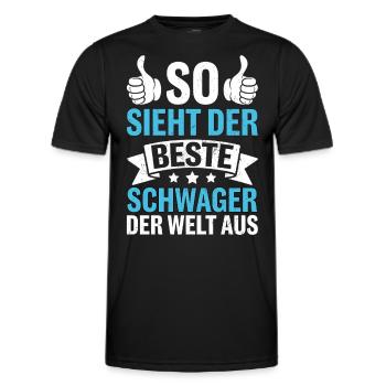 So Sieht Der Beste Schwager Der Welt Aus - Männer Funktions-T-Shirt - Schwarz - Vorne - AI Model Male 178 dark (178cm)