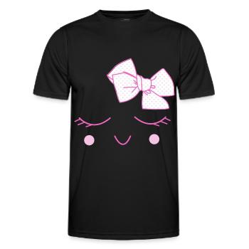 Kinder - Männer Funktions-T-Shirt - Schwarz - Vorne - AI Model Male 178 dark (178cm)