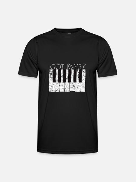 Musik Musiker Kopfhörer Geschenkidee - Männer Funktions-T-Shirt - Schwarz