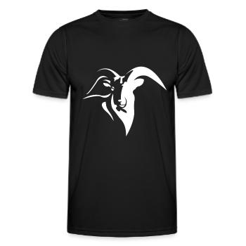 Chèvre Capricorne Bouc de fauchage bouc - T-shirt sport Homme - noir - Devant - AI Model Male 178 dark (178cm)