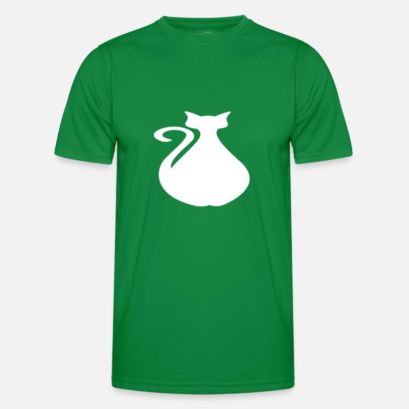 dicke Katze Männer Funktions-T-Shirt