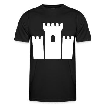 château - T-shirt sport Homme - noir - Devant - AI Model Male 178 dark (178cm)