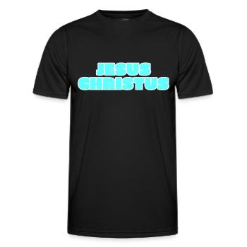Jesus Christus - Männer Funktions-T-Shirt - Schwarz - Vorne - AI Model Male 178 dark (178cm)