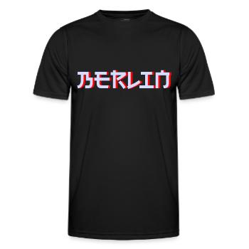 Berlin - Men's Functional T-Shirt - black - Front - AI Model Male 178 dark (178cm)