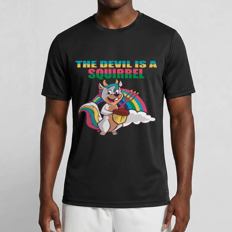 Devil Squirrel, The devil is a squirrel, Fun Men's Functional T-Shirt