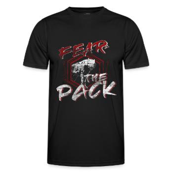 Wolf wolf pack - Men's Functional T-Shirt - black - Front - AI Model Male 178 dark (178cm)