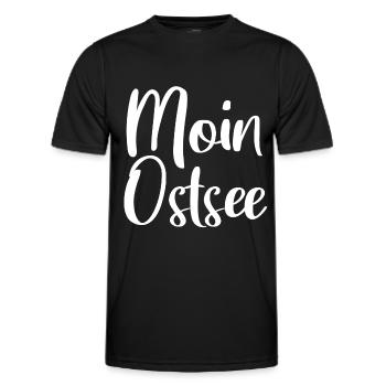 MOIN OSTSEE - Männer Funktions-T-Shirt - Schwarz - Vorne - AI Model Male 178 dark (178cm)