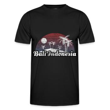 Bali Indonesien Meer Geschenkidee - Männer Funktions-T-Shirt - Schwarz - Vorne - AI Model Male 178 dark (178cm)