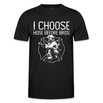 Feuerwehr Retter - Männer Funktions-T-Shirt - Schwarz - Vorne - AI Model Male 178 dark (178cm)