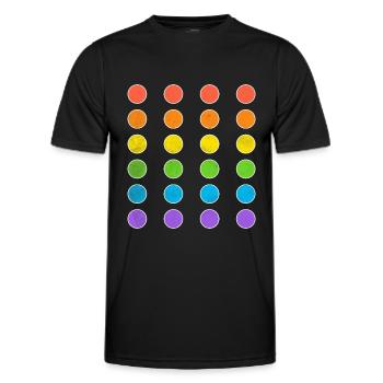 Rainbow Flag LGBTQ Pride LGBT LGBTQIA - Men's Functional T-Shirt - black - Front - AI Model Male 178 dark (178cm)