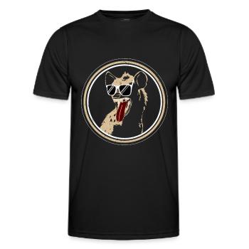 Hyäne Tier - Männer Funktions-T-Shirt - Schwarz - Vorne - AI Model Male 178 dark (178cm)