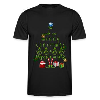 Noël Noël Noël Noël - T-shirt sport Homme - noir - Devant - AI Model Male 178 dark (178cm)