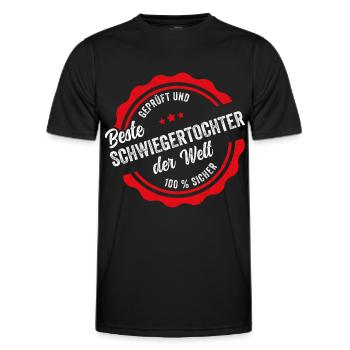 Schwiegertochter Schwiegerkind Schwieger Geschenk - Männer Funktions-T-Shirt - Schwarz - Vorne - AI Model Male 178 dark (178cm)