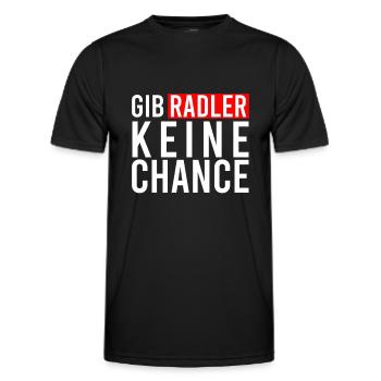 Gib Radler keine Chance - Männer Funktions-T-Shirt - Schwarz - Vorne - AI Model Male 178 dark (178cm)